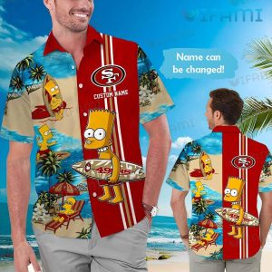 49ers Hawaiian Shirt Simpsons Custom Name San Francisco 49ers Gift
