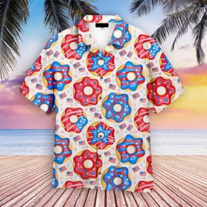 4th Of July Donuts America Hawaiian Shirt For Men Women