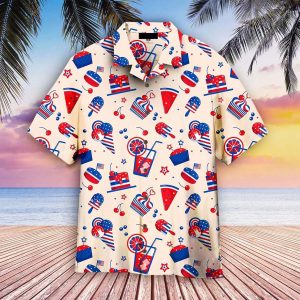4th Of July Ice Cream And Cakes Hawaiian Shirt For Men Women