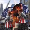 4th Of July Independence American Flag Jesus Hawaiian Shirt-1