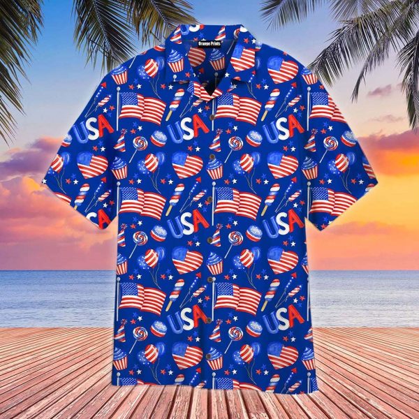 4th Of July Independence Day America Festive Hawaiian Shirt For Men Women