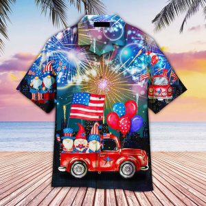 4th Of July Independence Day Cheerful Gnomes Hawaiian Shirt For Men Women-1