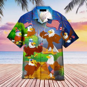 4th Of July Independence Day Eagles Hawaiian Shirt For Men Women1