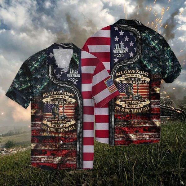 4th Of July Independence Day Memorial Day All Gave Some Owe Them All Hawaiian Shirt