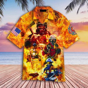 4th Of July Independence Day Memorial Day Firefighter Family Country Feel Safe Hawaiian Shirt
