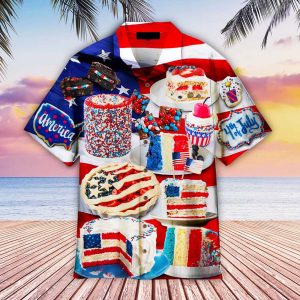 4th Of July Patriotic Cake Hawaiian Shirt For Men Women