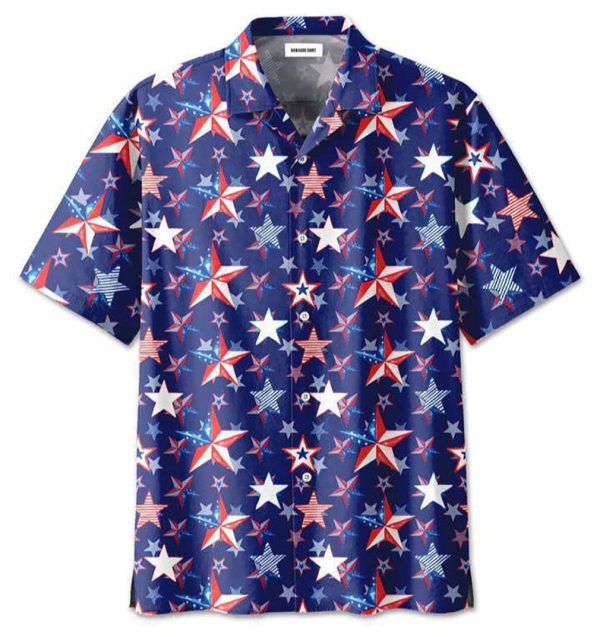 4th Of July Us Flag Star Hawaiian Shirt For Men Women