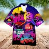 80s Hawaiian Shirt Neon Retro 80s Miami Beach Hawaiian Shirt