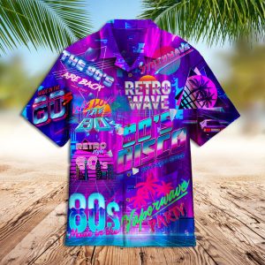 80s Hawaiian Shirt Retro Wave 80s Disco Hawaiian Shirt