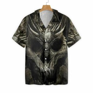 A Skull Or A Dragon 3d All Over Printed Hawaiian Shirt