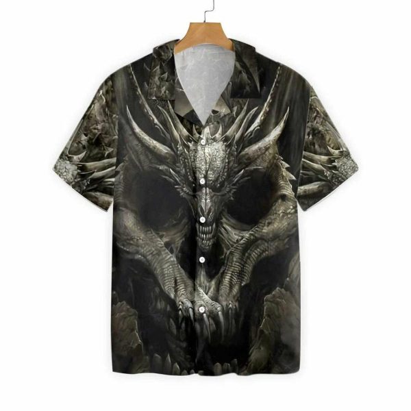 A Skull Or A Dragon 3d All Over Printed Hawaiian Shirt