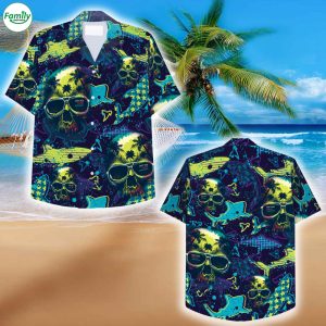 Adventures Ocean With Skulls Hawaiian Shirt