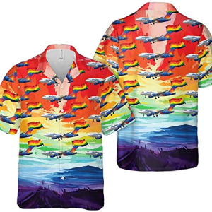 Airlines Fly With Pride Pattern Hawaiian Shirt Hawaiian Pocket Shirt