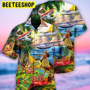 Airplane Love Hawaii Forever Trending Hawaiian Shirt-1