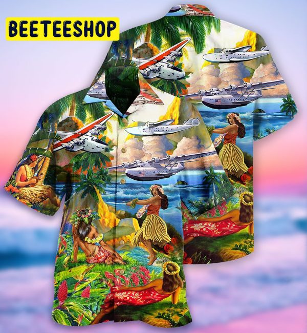 Airplane Love Hawaii Forever Trending Hawaiian Shirt-1