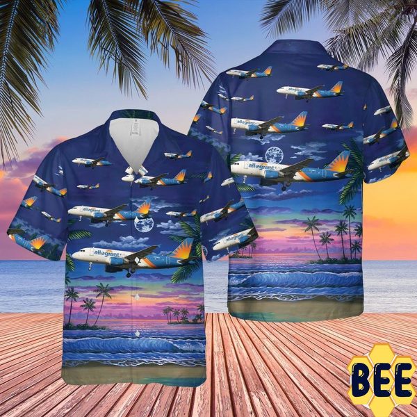 Allegiant Air Airbus A319-111 Trending Hawaiian Shirt-1