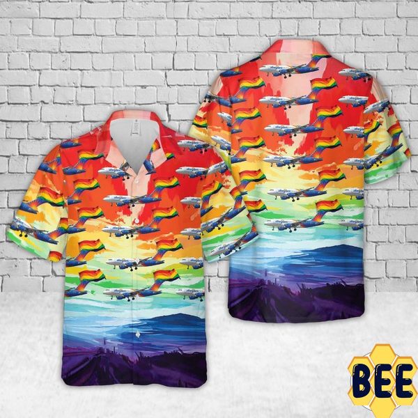 Allegiant Airlines Fly With Lgbt Pride Trending Hawaiian Shirt-1