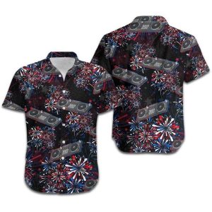Aloha Dj Mixed 4th Of July Hawaiian Shirt For Men Women