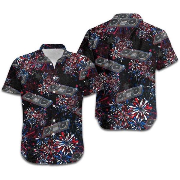 Aloha Dj Mixed 4th Of July Hawaiian Shirt For Men Women