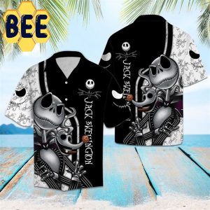 Aloha Jack Skellington Halloween Hawaiian Shirt-1