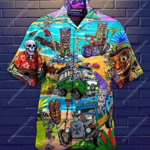Aloha Skull Tiki Unisex Hawaiian Shirt