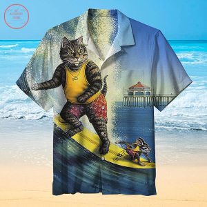 Amazing Cat And Mouse Surfing Hawaiian Shirt-1