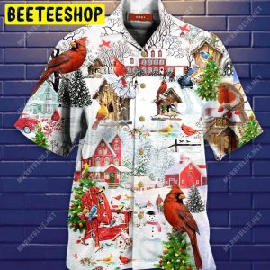 Amazing Christmas Birds Unisex Trending Hawaiian Shirt-1
