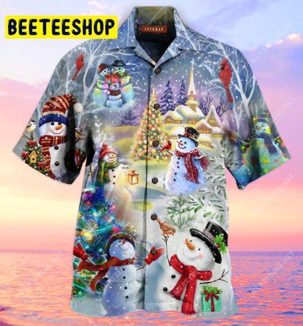 Amazing Christmas Snowman Unisex Trending Hawaiian Shirt-1