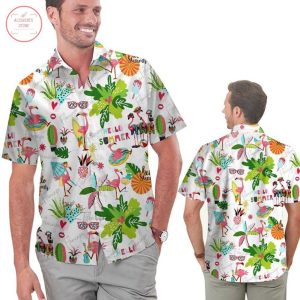 Amazing Flamingo Hello Summer Hawaiian Shirt-1