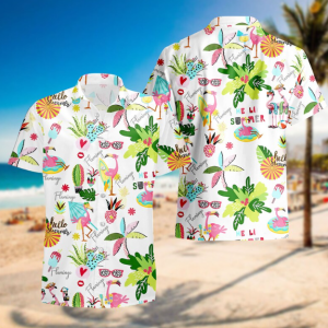 Amazing Flamingo Hello Summer Hawaiian Shirt-trungten-G3K1U