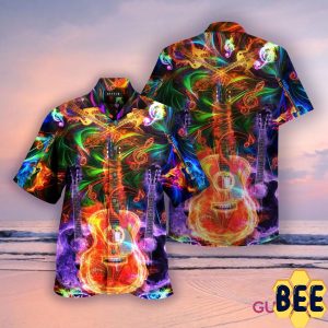 Amazing Guitar Retro Art Trending Hawaiian Shirt-1