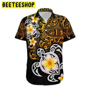 Amazing Polynesian Golden Maori Tattoo Combo Trending Hawaiian Shirt-1