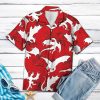 Amazing Red Dragon Pattern Short Hawaiian Shirt-1