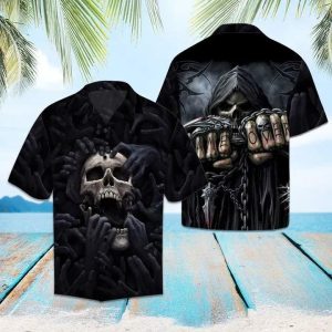 Amazing Skull Hawaiian Shirt Unisex Full Size Adult Colorful Hw1597-1