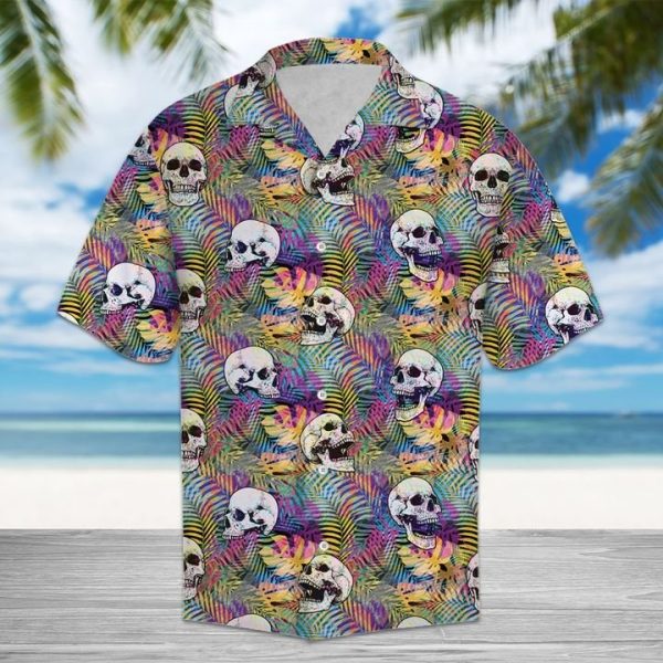 Amazing Skulls Hawaiian Shirt Summer Button Up For Men Women Couple