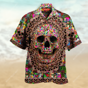 Amazing Smiling Skull Hawaiian Aloha Shirts Unisex Shirt-1