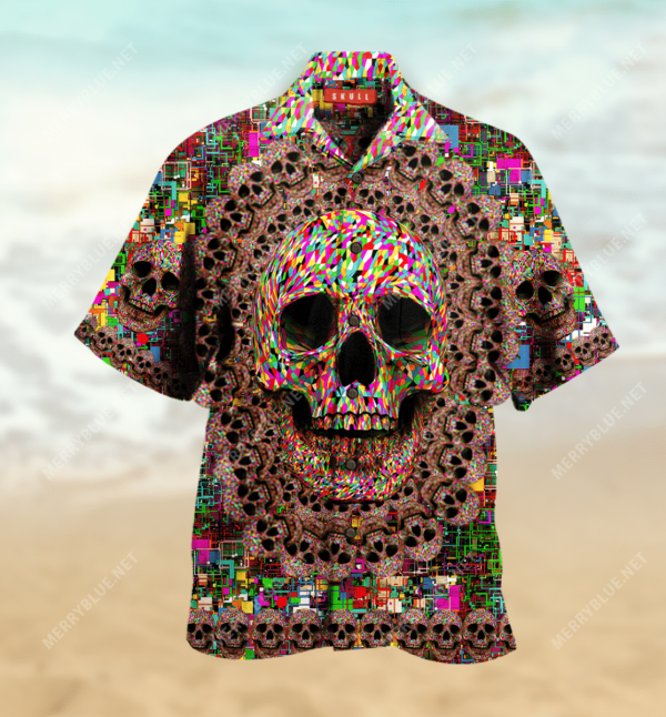 Amazing Smiling Skull Hawaiian Aloha Shirts Unisex Shirt-1