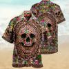 Amazing Smiling Skull Unisex Hawaiian Aloha Shirts