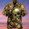 Amazing Steampunk Skull Hawaiian Shirt-1
