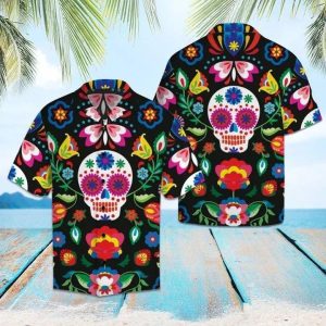 Amazing Sugar Skull Hawaiian Shirt For Men Women Adult