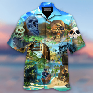 Amazing The Pirates Skull Island Hawaiian Aloha Shirt