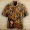 Amazing Vintage Skull Steampunk Hawaiian Aloha Shirt