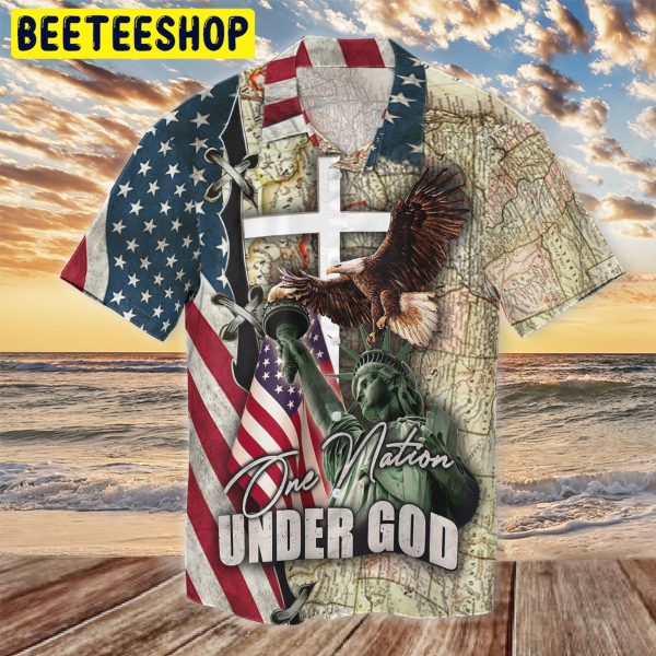 America One Nation Under God Trending Hawaiian Shirt-1