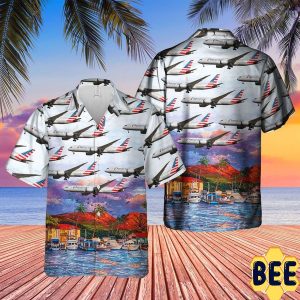American Airlines Boeing 787-8 Dreamliner Trending Hawaiian Shirt-1