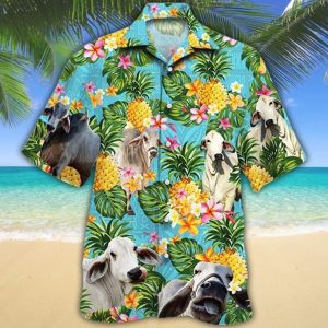 American Brahman Pineapple Hawaiian Shirt