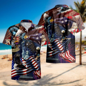 American Patriotic Eagle Hawaiian Shirt