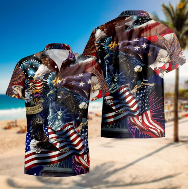 American Patriotic Eagle Hawaiian Shirt