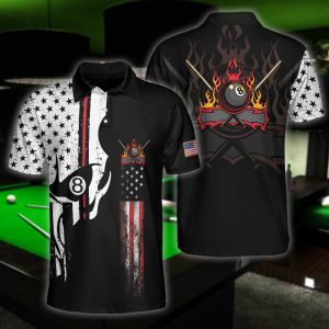 American Skull Billiard Black Unisex Hawaiian Shirt
