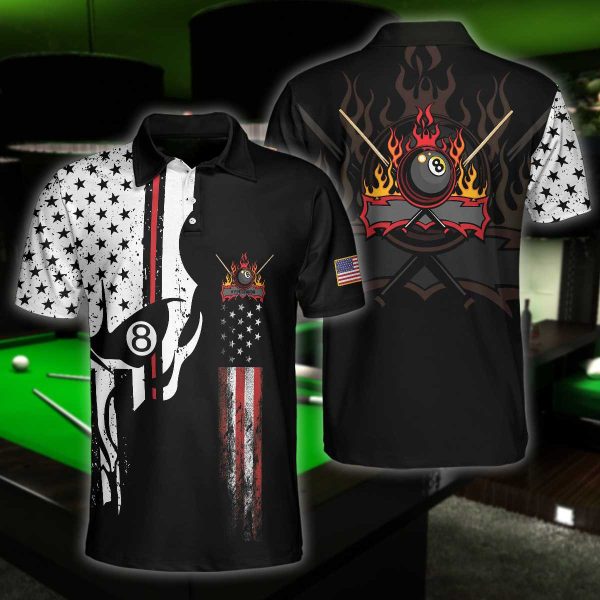 American Skull Billiard Black Unisex Hawaiian Shirt