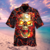 Angry Lava Skull Hawaiian Shirt